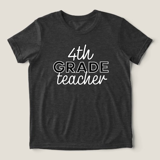 4e leerkracht 4e leerjaar Tri-Blend shirt (Design voorkant)