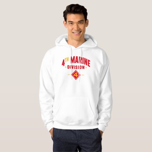 4e Marine Divisie "Vechten Vierde" Hoodie (Voorkant volledig)