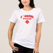 4e Marine Divisie "Vechten Vierde" Vrouwen Tri-Blend Shirt (Voorkant)
