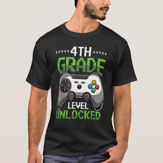 4e niveau van de rang open terug naar school video t-shirt (Voorkant)