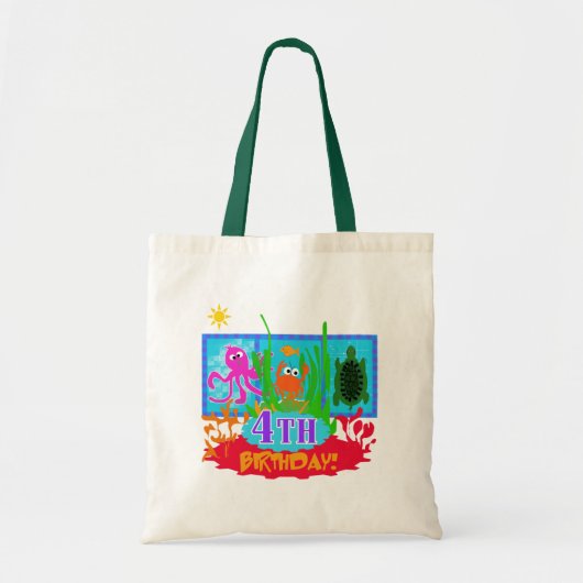 4e onderzeese avontuur verjaardag Tshirts Tote Bag (Voorkant)