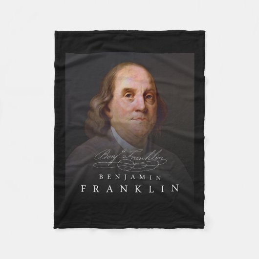 4e Oprichtende Vader Ben Benjamin Franklin T-shirt Fleece Deken (Voorkant)