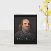 4e Oprichtende Vader Ben Benjamin Franklin T-shirt Kaart (Gele Bloem)