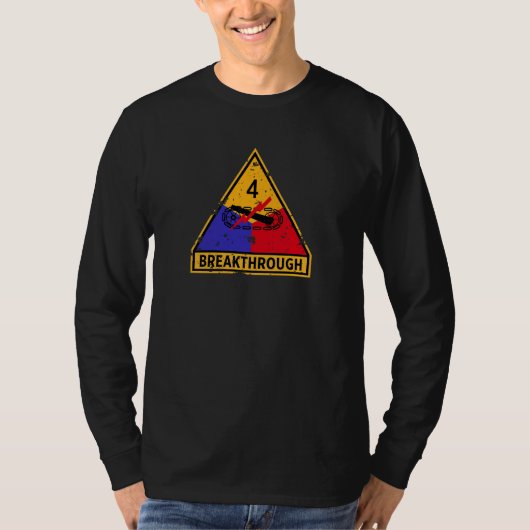 4e Pantserdivisie "Doorbraak" Grunge Long T-shirt (Voorkant)
