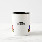 4e Pantserdivisie "Name Enough" Grunge Tweekleurige Koffiemok (Center)