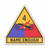 4e pantserdivisie "Name Enough" Sticker (Voorkant)