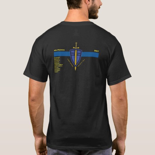 4e peloton met afdelingen t-shirt (Achterkant)