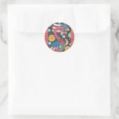 4E PINK FLAMINGO STICKERS Ronde van JULI * Databla (Tas)