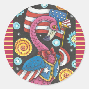 4E PINK FLAMINGO STICKERS Ronde van JULI * Databla
