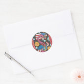 4E PINK FLAMINGO STICKERS Ronde van JULI * Databla (Envelop)
