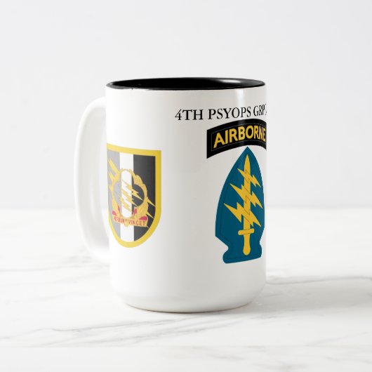 4e PSYOPS-GROEP (ABN) Tweekleurige Koffiemok (Voorkant links)