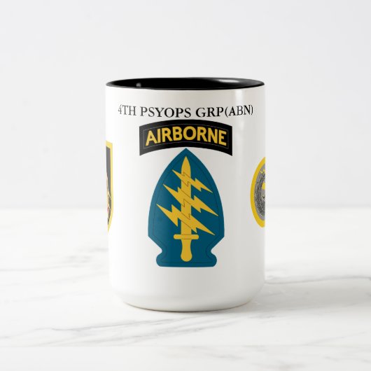 4e PSYOPS-GROEP (ABN) Tweekleurige Koffiemok (Center)