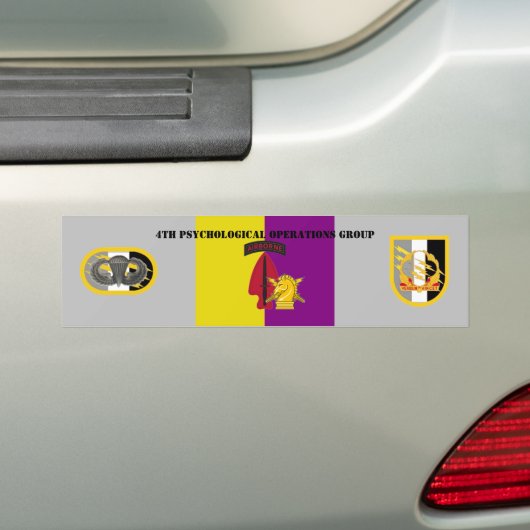 4e PSYOPS GROEP BUMPERSTICKER (Op auto)