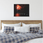 4e ringen sinaasappel canvas afdruk (Insitu (Slaapkamer))