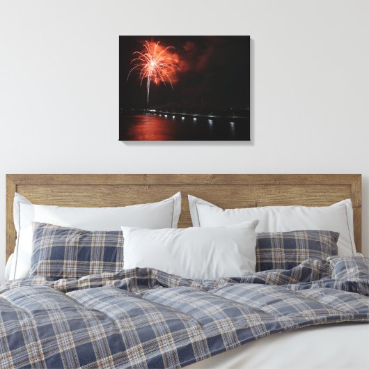 4e ringen sinaasappel canvas afdruk (Insitu (Slaapkamer))
