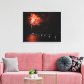 4e ringen sinaasappel canvas afdruk (Insitu (Woonkamer))