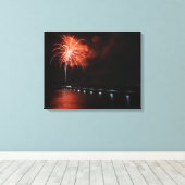 4e ringen sinaasappel canvas afdruk (Insitu (Houten vloer))