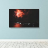 4e ringen sinaasappel canvas afdruk (Insitu (Houten vloer))