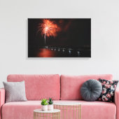 4e ringen sinaasappel canvas afdruk (Insitu (Woonkamer))
