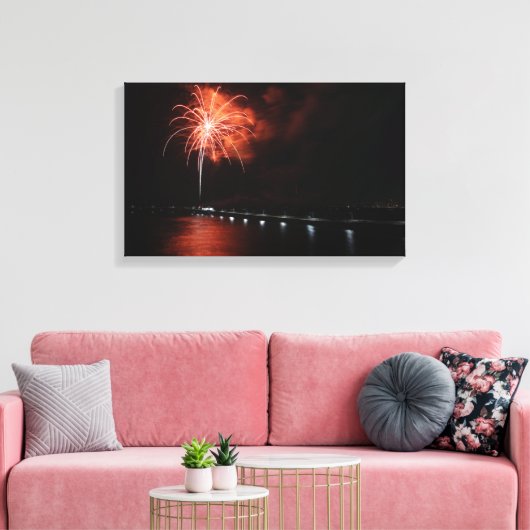 4e ringen sinaasappel canvas afdruk (Insitu (Woonkamer))