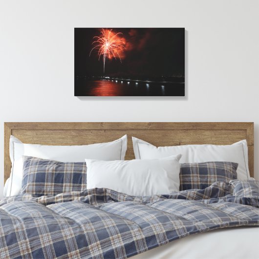 4e ringen sinaasappel canvas afdruk (Insitu (Slaapkamer))