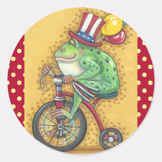 4e ronde van de AMERIKANA FROG STICKER, blad Ronde Sticker (Voorkant)