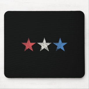 4e Rood Wit Blauw Sterren Schattige USA Patriottis Muismat
