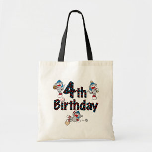 4e sok aap honkbal verjaardag tote bag