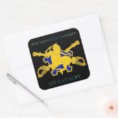 4E SQUADRON 9E CAVALRY 1STE CAVALRY-STICKERS VIERKANTE STICKER (Envelop)