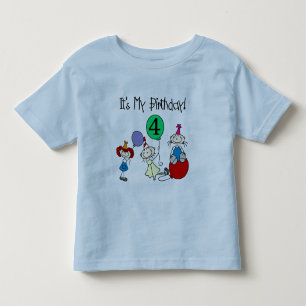 4e Stick Kinder Partij Verjaardag Tshirts en gesch