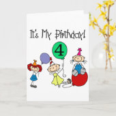 4e Stick Kinder Partij Verjaardag Tshirts en gesch Kaart (Gele Bloem)