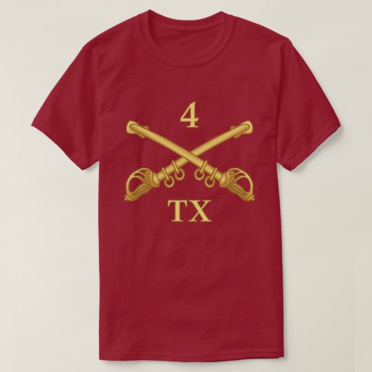 4e Texas Cavalry T-shirt (Design voorkant)