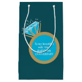 4e trouwdag Jubileum blauwe topaz ring 4 jaar Klein Cadeauzakje (Voorkant)