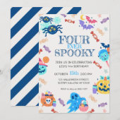 4e uitnodiging van de partij Halloween van de gebo (Voorkant / Achterkant)