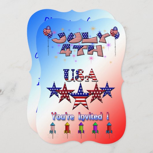 4e uitnodiging van de Verenigde Staten van Amerika (Voorkant / Achterkant)