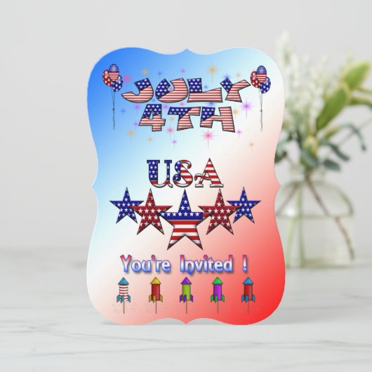 4e uitnodiging van de Verenigde Staten van Amerika (Staand voorkant)