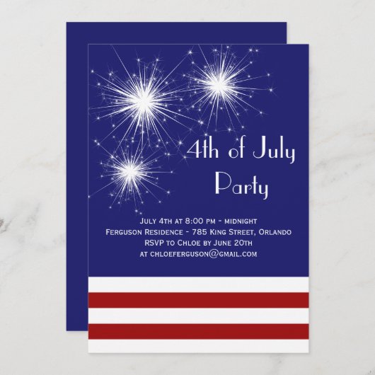 4e uitnodiging van juli (Voorkant / Achterkant)