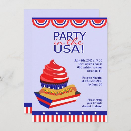 4e uitnodiging van juli (Voorkant / Achterkant)