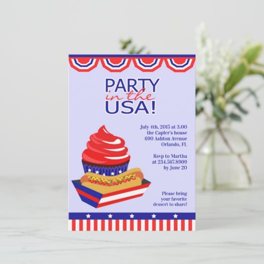 4e uitnodiging van juli (Staand voorkant)