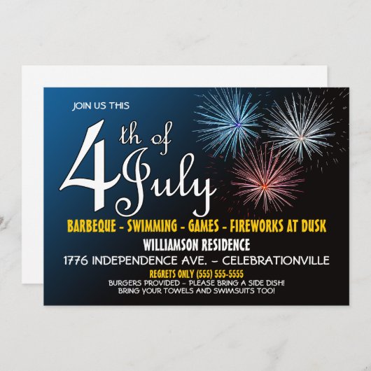 4e uitnodiging van juli (Voorkant / Achterkant)