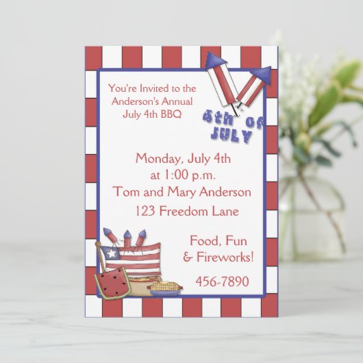 4e uitnodiging van juli (Staand voorkant)