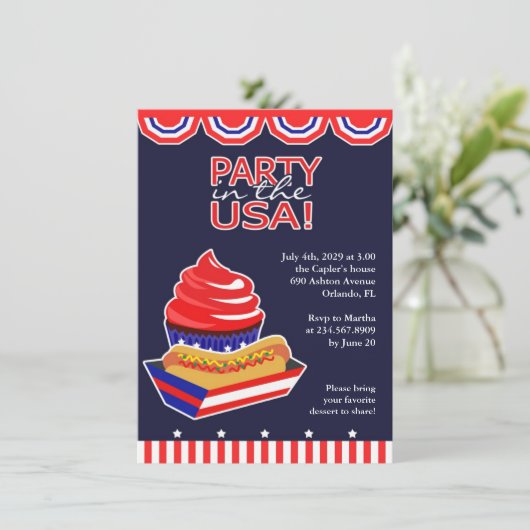 4e uitnodiging van juli (Staand voorkant)