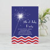 4e uitnodiging van juli met Chevrons (Staand voorkant)