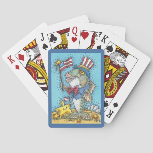 4E VAN DE JULI VISS- EN STARFISH BICYCLE-SPEELKAAR POKERKAARTEN (Achterkant)