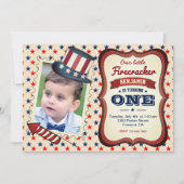 4e van de maand juli Kinder eerste uitnodiging van (Voorkant)