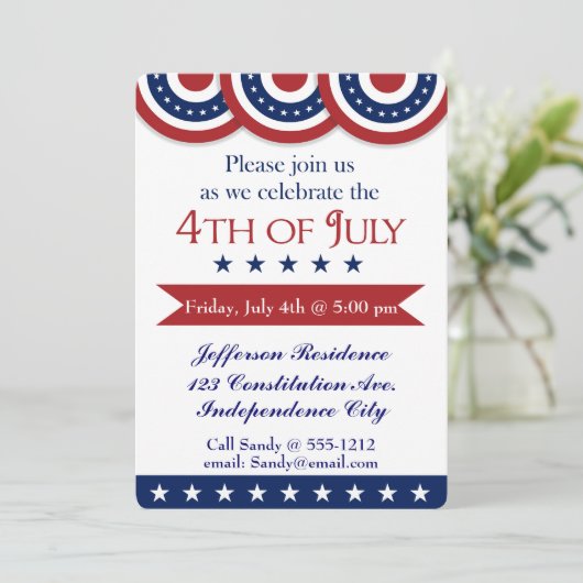 4e van de partijuitnodiging van juli klantgericht kaart (Staand voorkant)