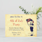 4e van de Partiotic Editable Uitnodigingen van de  (Staand voorkant)