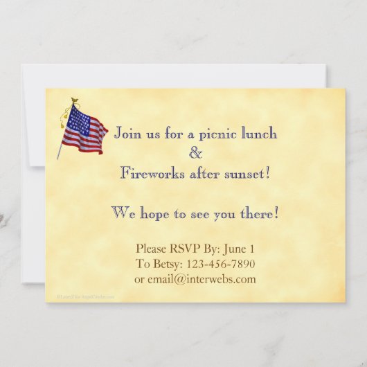 4e van de Partiotic Editable Uitnodigingen van de  (Achterkant)