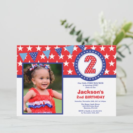 4e van de tweede uitnodiging van de Tweede verjaar (Staand voorkant)