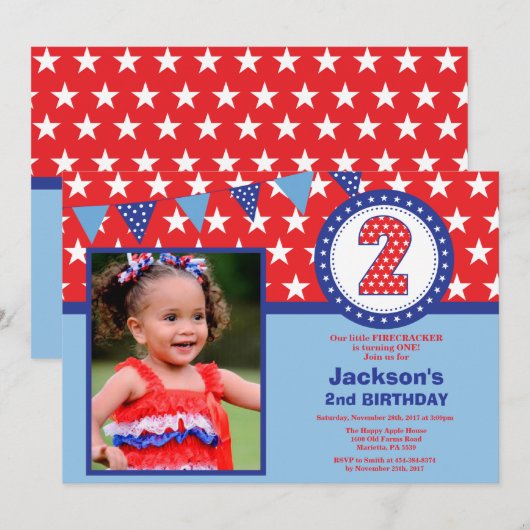 4e van de tweede uitnodiging van de Tweede verjaar (Voorkant / Achterkant)